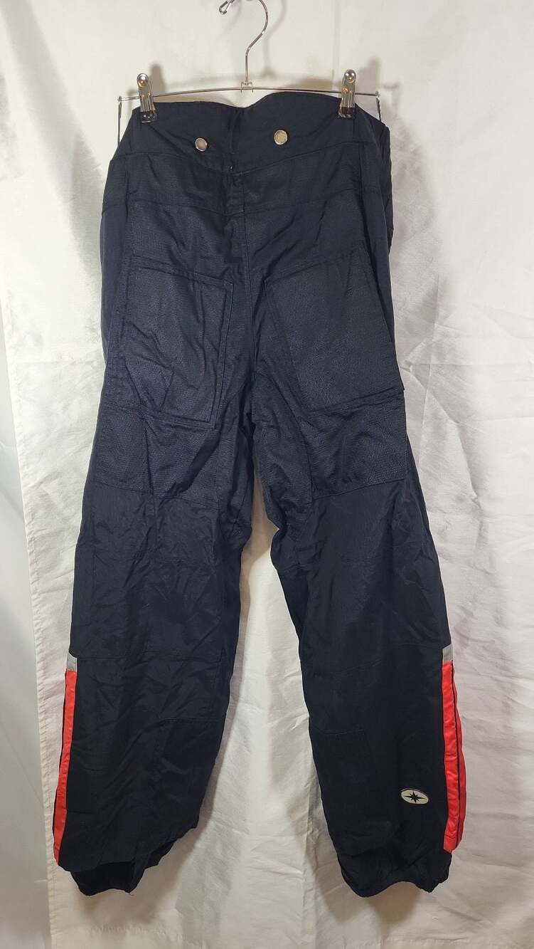 Vintage Pure Polaris Men's Black & Red Nylon Snowmobile Riding Pants Size Large